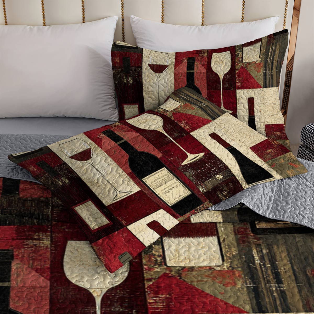 Shineful All Season Quilt 3-Piece Set Angelic Wine