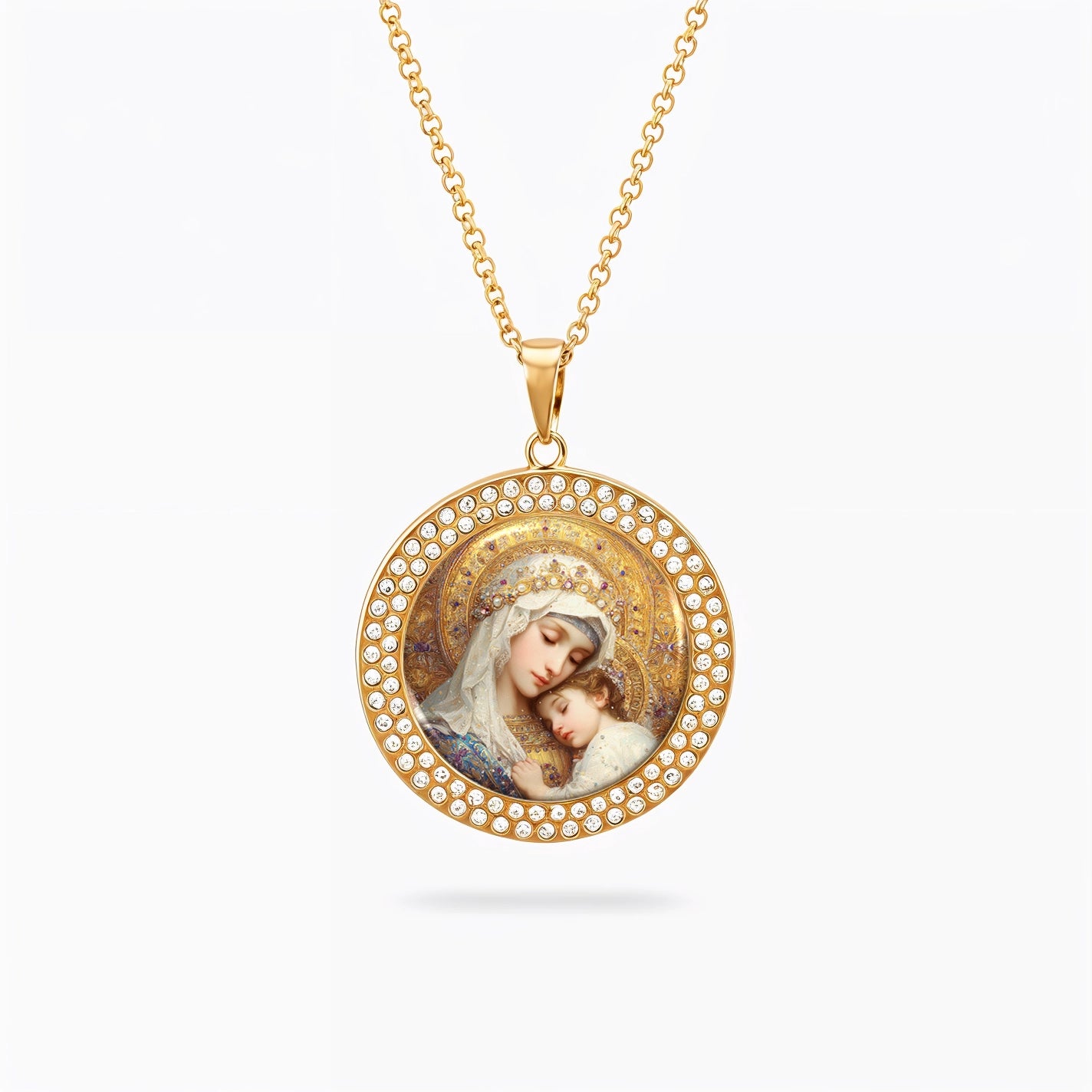 Shineful Necklace Madonna & Child Medallion