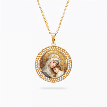 Shineful Necklace Madonna & Child Medallion