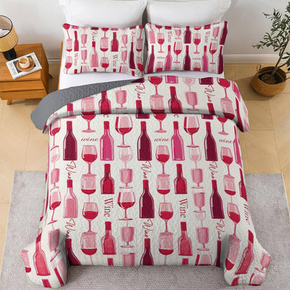 Shineful All Season Quilt 3-Piece Set Wine Dreams