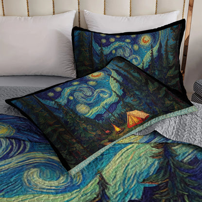 Shineful All Season Quilt 3-Piece Set - Starry Night Camping