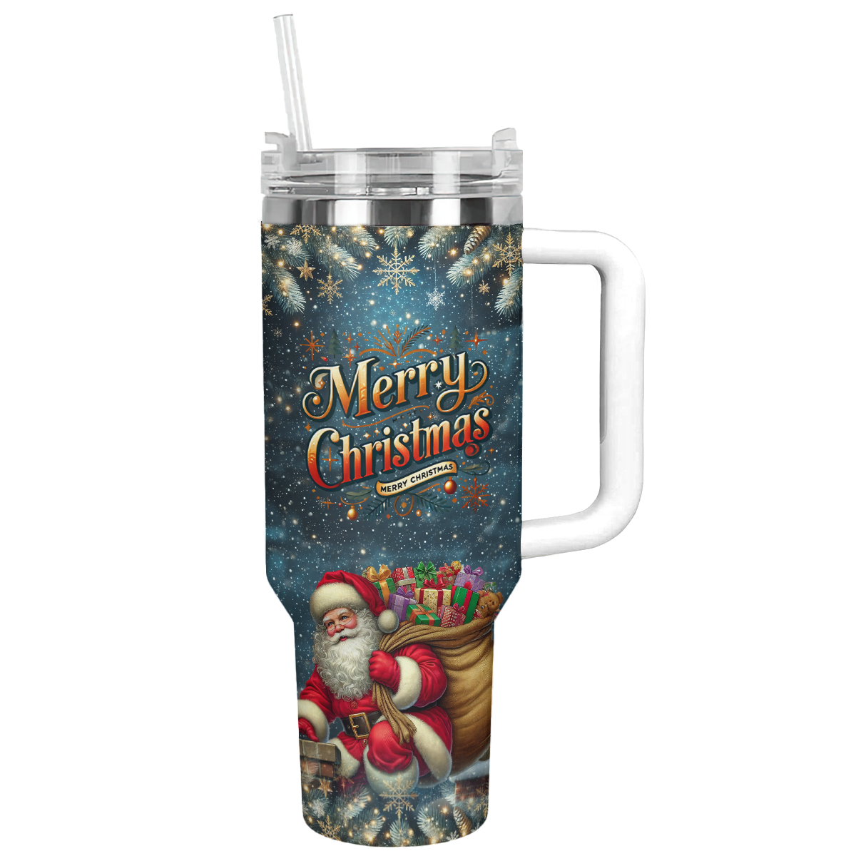 Shineful Tumbler Santa’s Nighttime Wonder