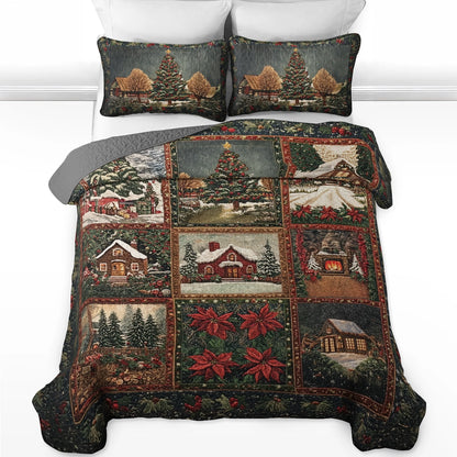 Shineful All Season Quilt 3-Piece Set - Holiday Homestead Christmas