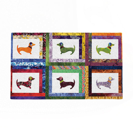 Shineful Ultra-Thin Non Skid Floor Mat, Kitchen Rugs Dachshund Friends