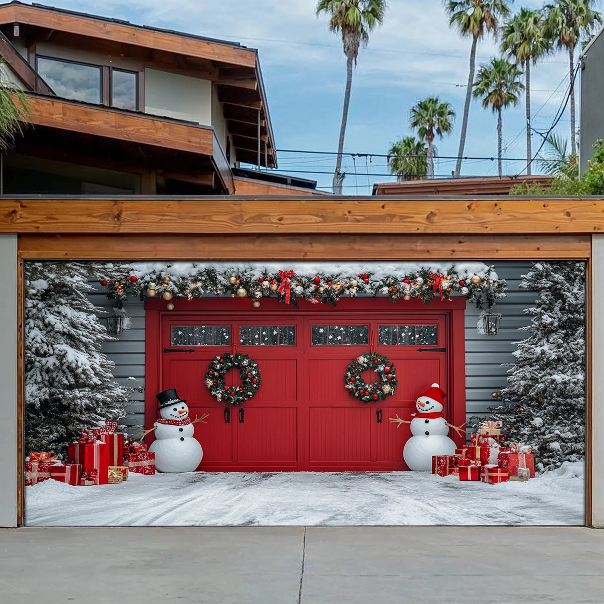 Shineful Garage Door Banner Decoration - Frosted Cheer