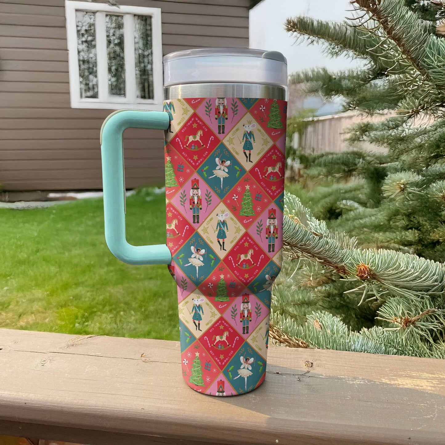 Shineful Tumbler Nutcracker Holiday Cheer