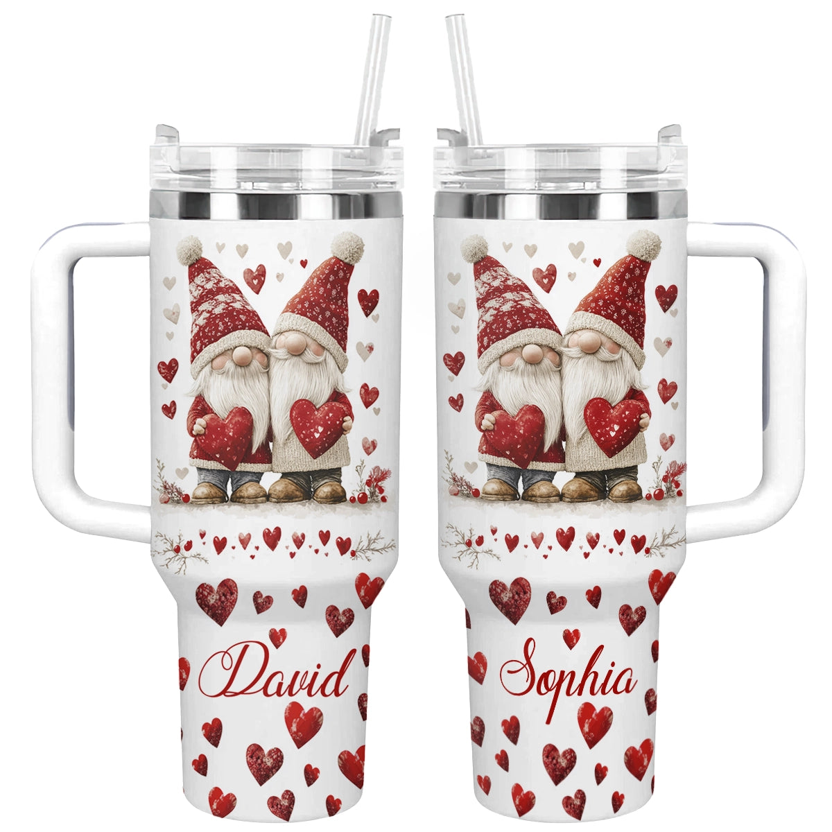 Shineful Tumbler Personalized Gnome Love