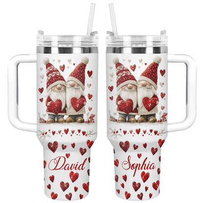 Shineful Tumbler Personalized Gnome Love