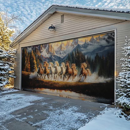 Shineful Garage Door Banner Decoration Freedom Run