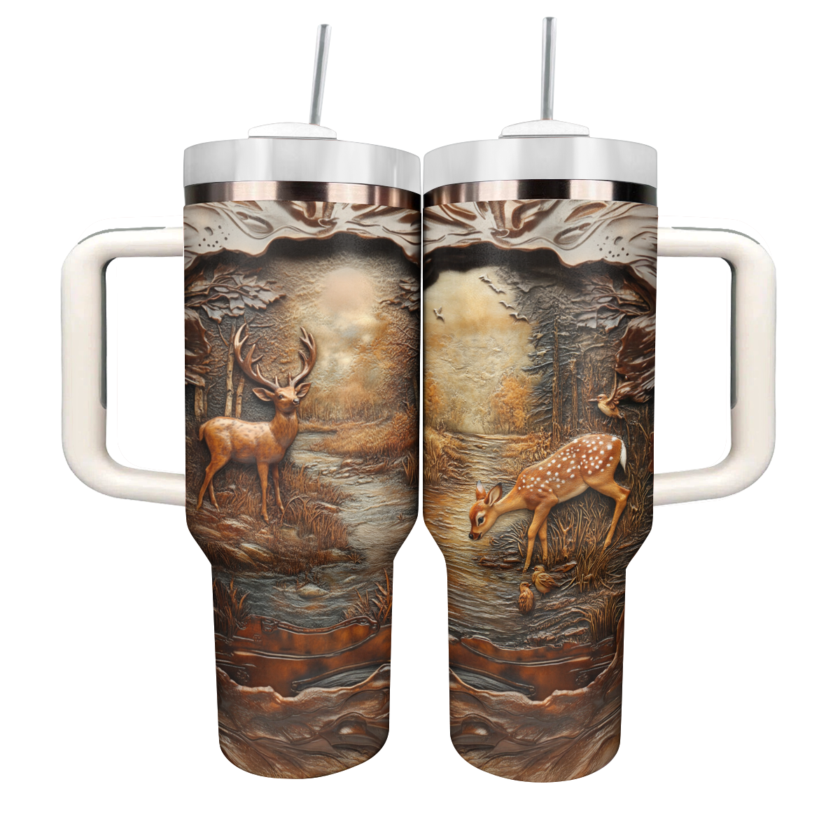 Shineful Tumbler Majestic Deer Wood