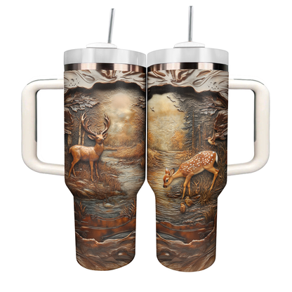 Shineful Tumbler Majestic Deer Wood