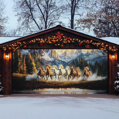 Shineful Garage Door Banner Decoration Freedom Run