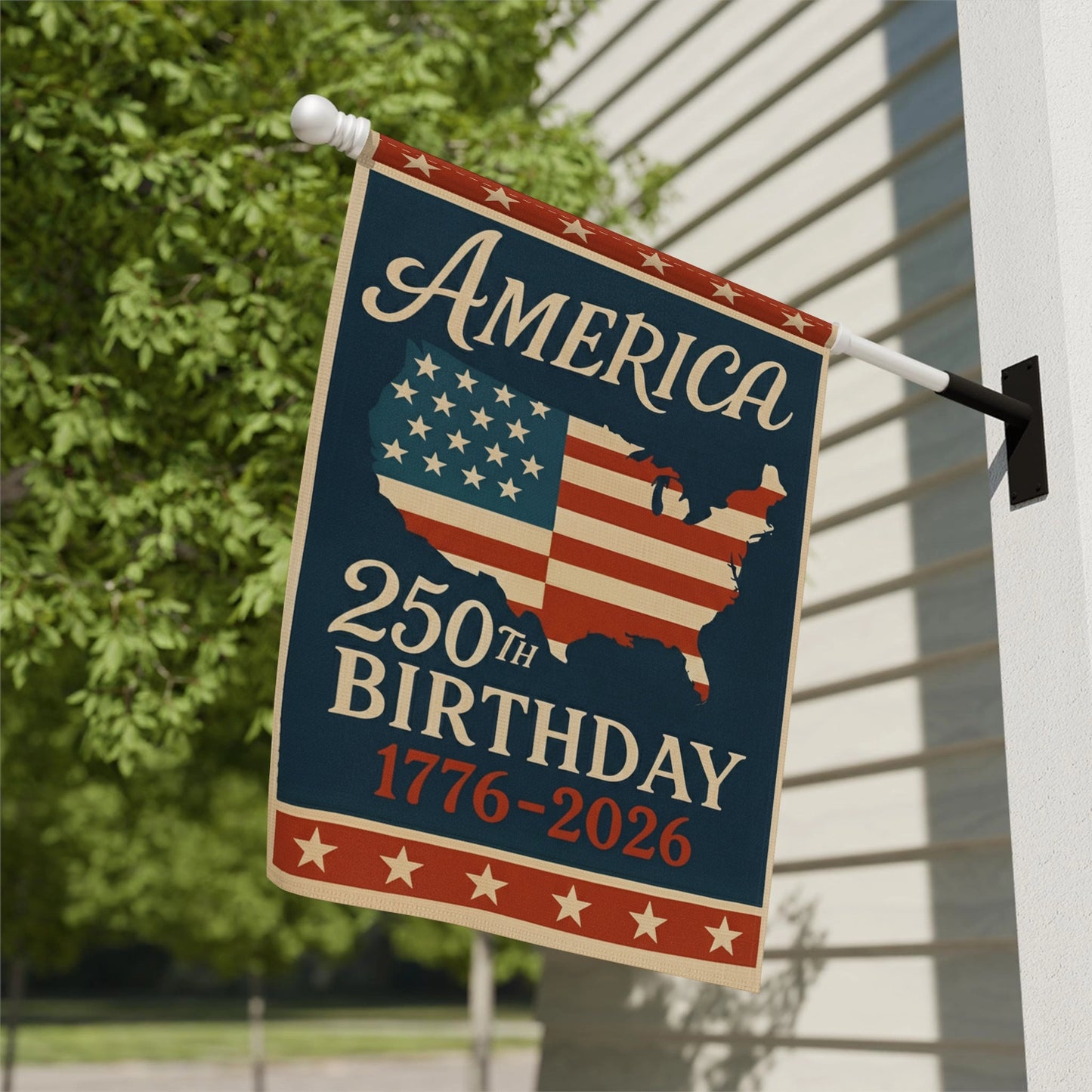 Shineful House Flag 30" x 40" - Celebrating 250 Years of America