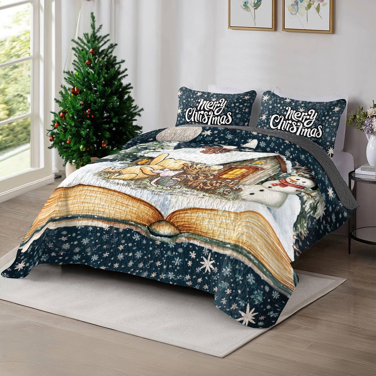 Shineful All Season Quilt 3-Piece Set Winnie Christmas