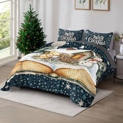 Shineful All Season Quilt 3-Piece Set Winnie Christmas