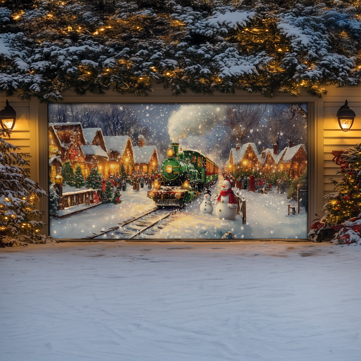 Shineful Garage Door Banner Decoration - Christmas Express Arrival