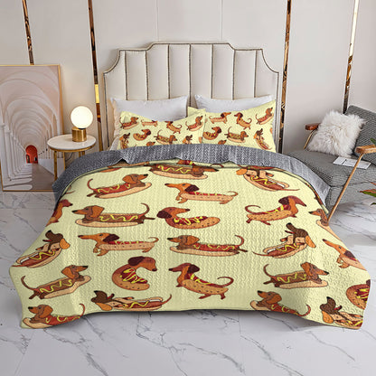 Shineful All Season Quilt 3-Piece Set Sweet Dachshund
