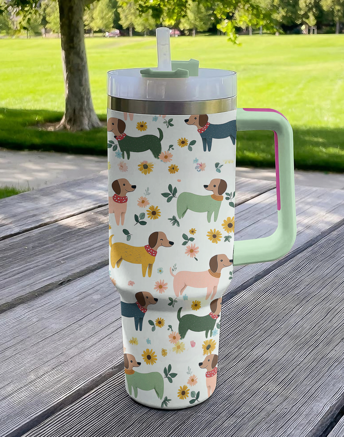 Shineful Tumbler Playful Dachshund Meadow