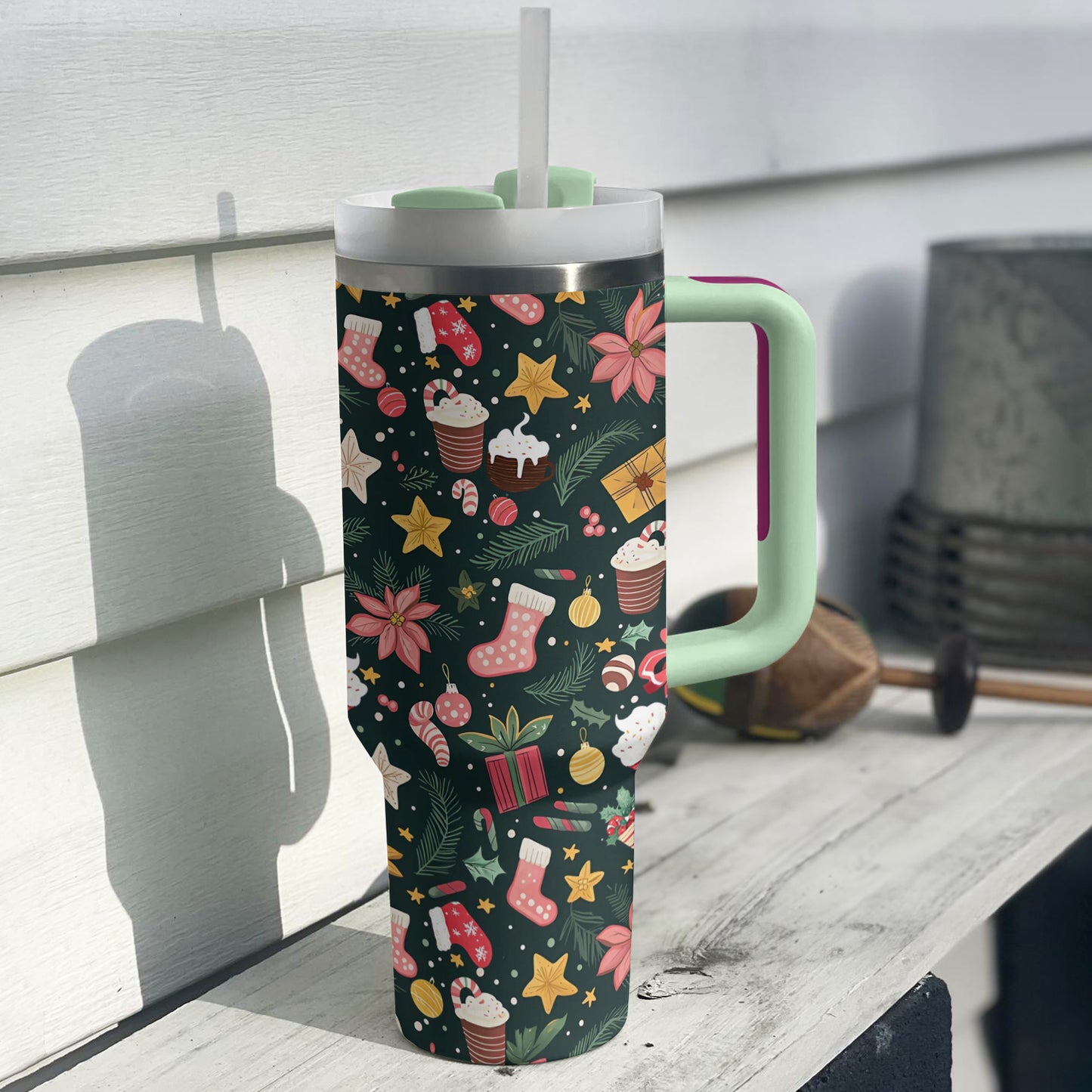 Shineful Tumbler Festive Christmas Pattern