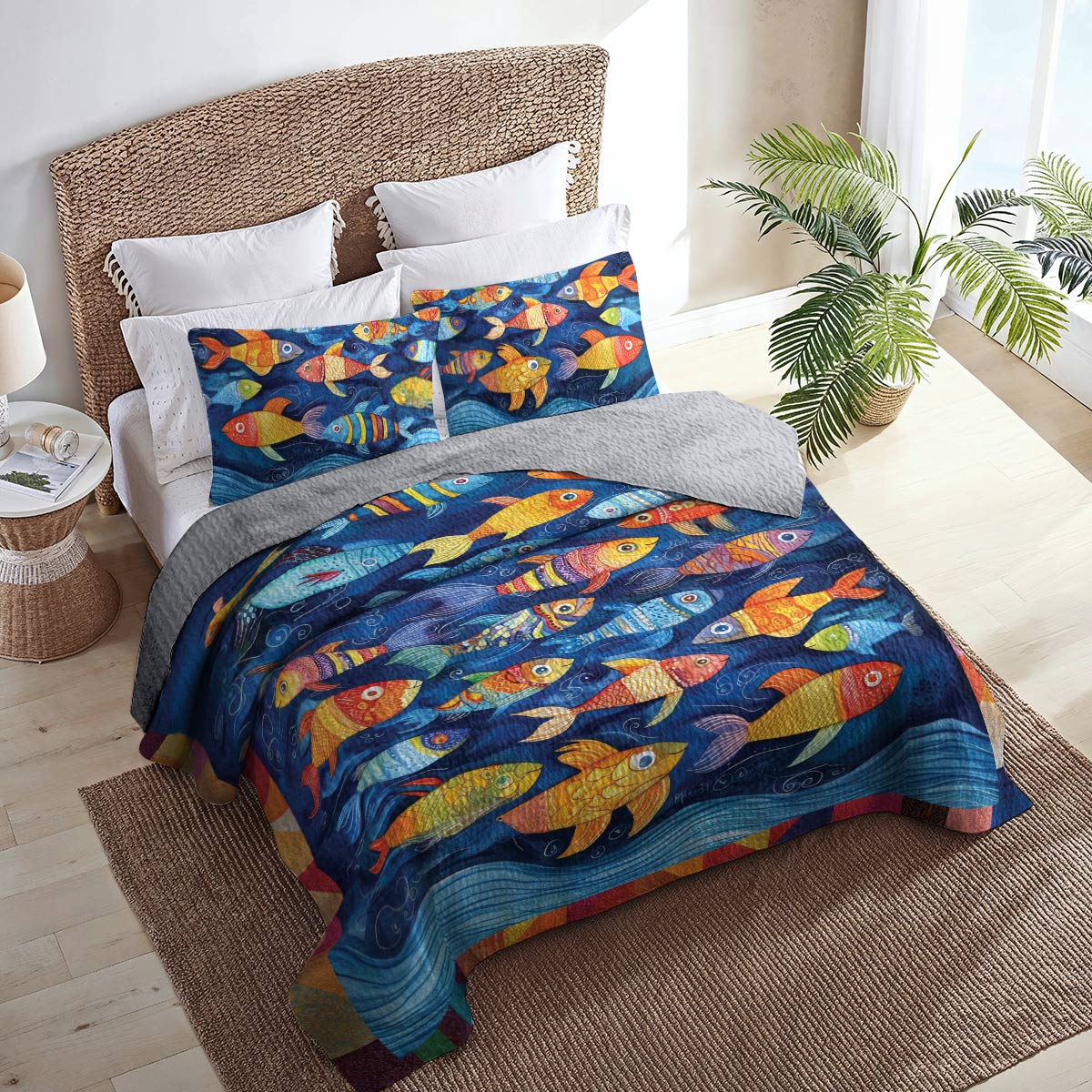 Shineful All Season Quilt 3-Piece Set Ocean Whimsy