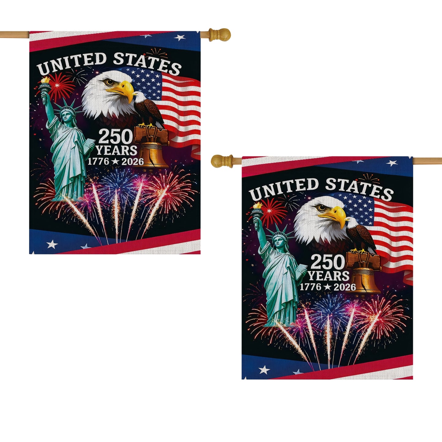Shineful House Flag 30" x 40" - Let Freedom Rise United States