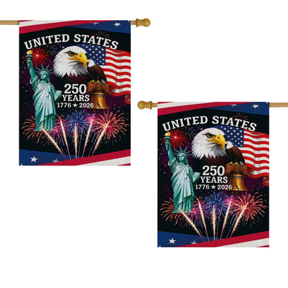 Shineful House Flag 30" x 40" - Let Freedom Rise United States