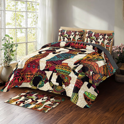 Shineful All Season Quilt 3-Piece Set Ancestral Rhythm