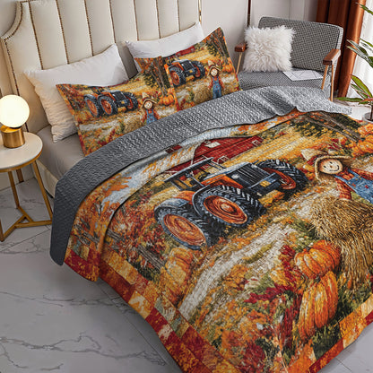 Shineful All Season Quilt 3-Piece Set Autumn Farm Harvest