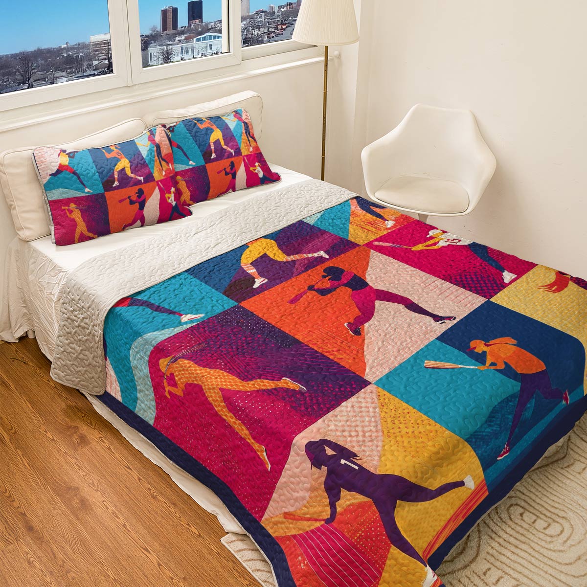 Shineful All Season Quilt 3-Piece Set - Softball Girl Power