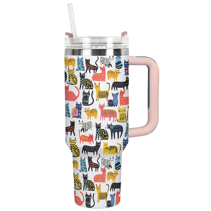 Shineful Tumbler Funny Cat Doodles