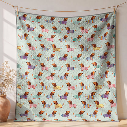 Shineful Quilt 3-Piece Set Colorful Dachshunds