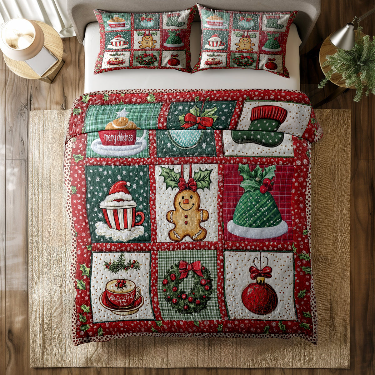 Shineful All Season Quilt 3-Piece Set Christmas Spirit