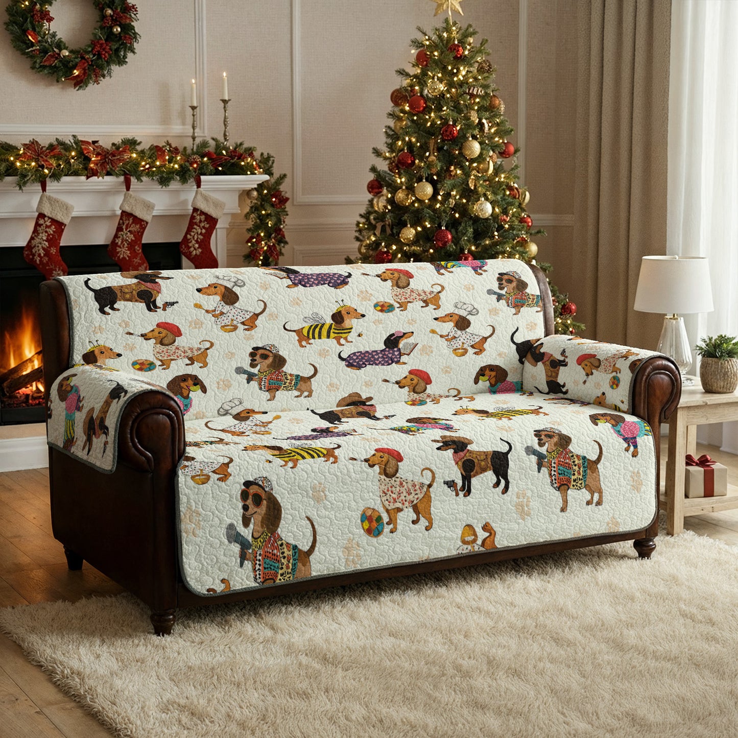 Shineful Sofa Cover Set Dachshund Troube