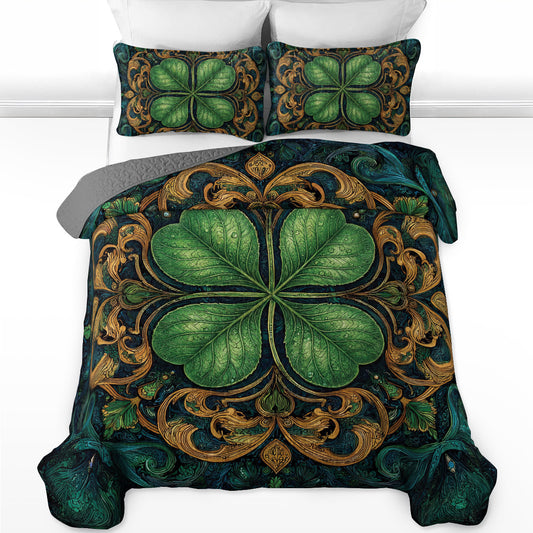 Shineful All Season Quilt 3-Piece Set Celtic Emerald