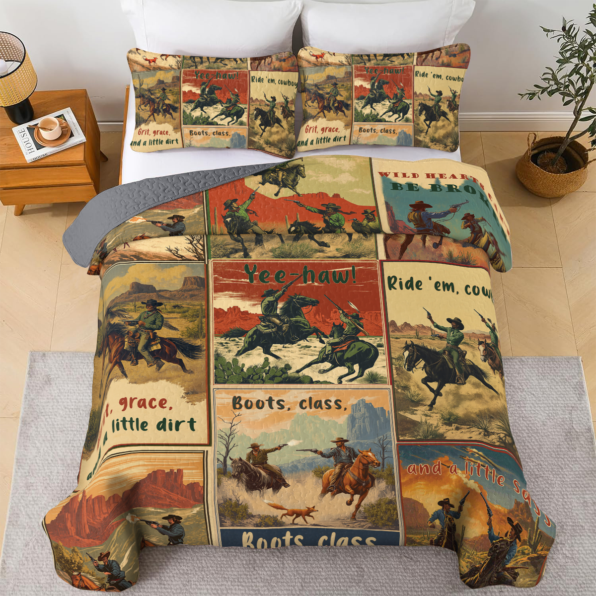 Shineful All Season Quilt 3-Piece Set - Yee-Haw Adventure