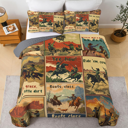 Shineful All Season Quilt 3-Piece Set - Yee-Haw Adventure