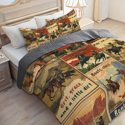 Shineful All Season Quilt 3-Piece Set - Yee-Haw Adventure