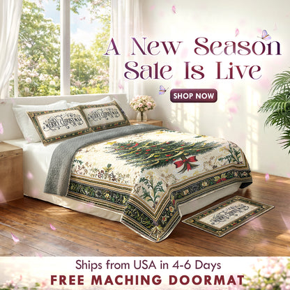 Shineful Quilt 3-Piece Set Classic Christmas Tree