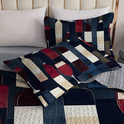 Shineful All Season Quilt 3-Piece Set Bewitching Wine
