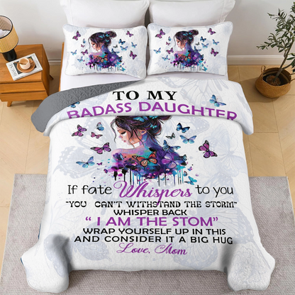 Shineful All Season Quilt 3-Piece Set Family Badass Daughter Empowerment