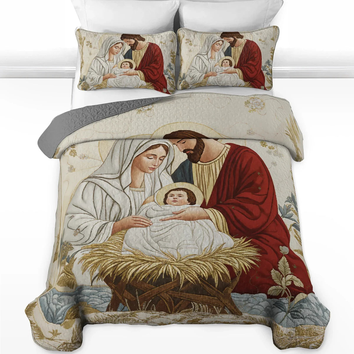 Shineful Quilt 3-Piece Set Nativity Blessing