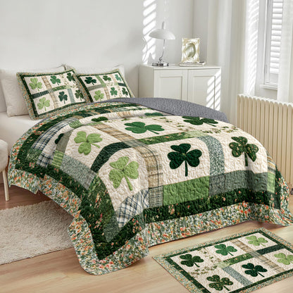 Shineful All Season Quilt 3-Piece Set Green Haven