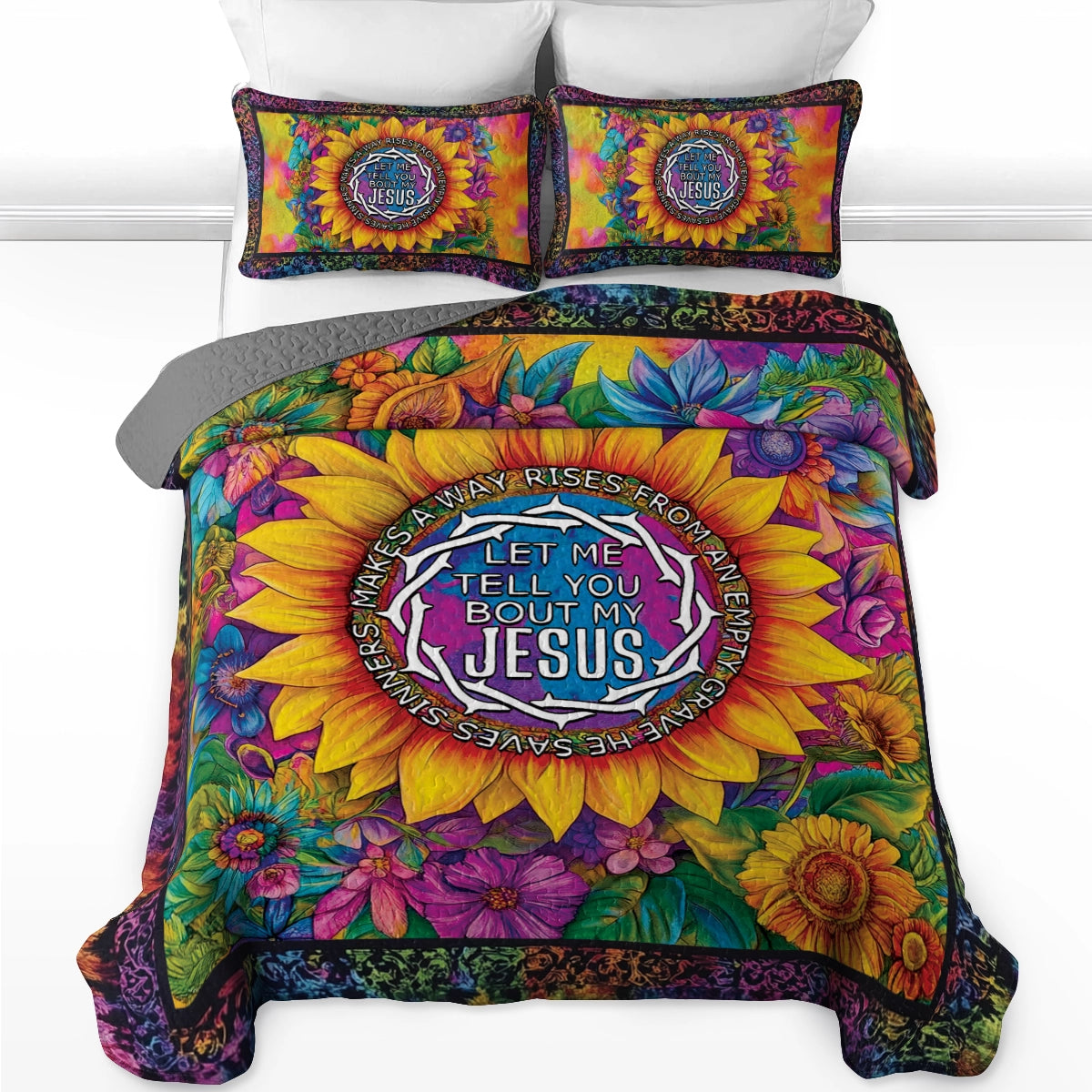 Shineful All Season Quilt 3-Piece Set Faith In God
