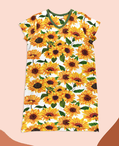 Sunflower Pajabears® V-Neck Nightshirts Clv1