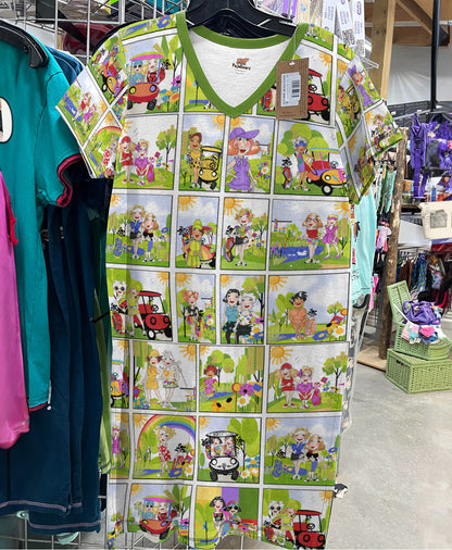 Golf Pajabears® V-Neck Nightshirts Happy Nt10