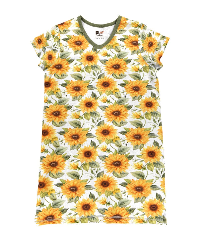 Sunflower Pajabears® V-Neck Nightshirts 02 Hg23