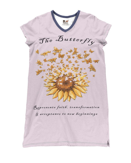 Sunflower Butterfly Pajabears® V-Neck Nightshirts Simple Nk07