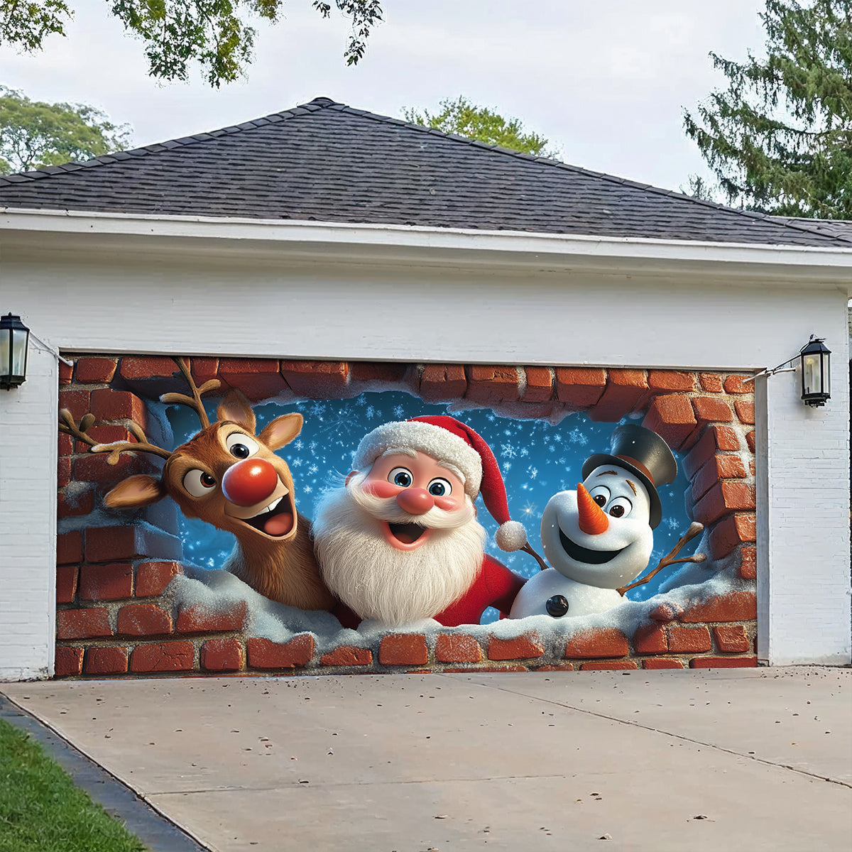 Shineful Garage Door Banner Decoration Christmas Surprise