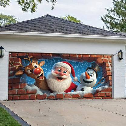 Shineful Garage Door Banner Decoration Christmas Surprise