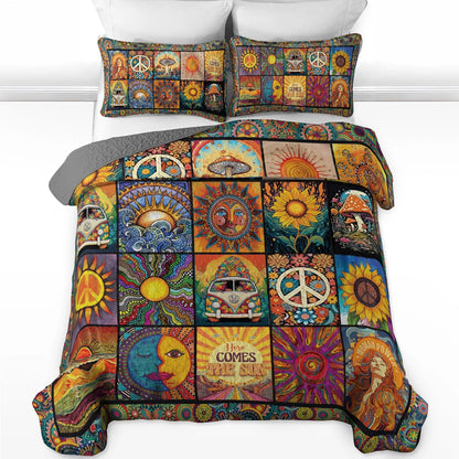 Shineful All Season Quilt 3-Piece Set - Sunshine Dream Hippie